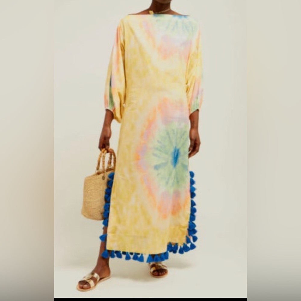 RHODE RESORT Delilah Dress Yellow TieDye